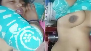 Sleeping desi girlfriends Breasts pressing and recording by boyfriend