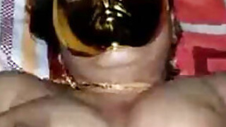 gokila aunt fucking her pussy with bald head boss
