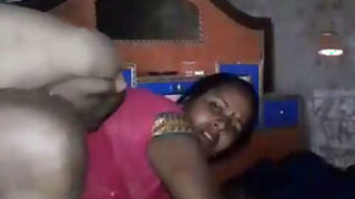 desi woman love hard cock by husband in pink saree