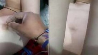 Indian girl tries to sleep but man comes to film her pinky flower