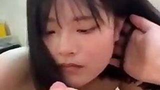 Cute Vietnamese teenager gives blowjobs