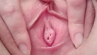 Close up shaved pussy