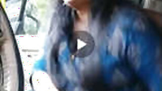 Sexy Desi Indian girl blowing off in car update