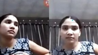 Dirty webcam model Bangla squeezing her huge xxx tits on webcam Desi