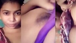 Young Desi girl exposes her tits and pussy on camera leak MMS