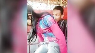 Attractive young Indian girl fucks her XXX partner outdoors