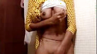 A horny girl with her self.