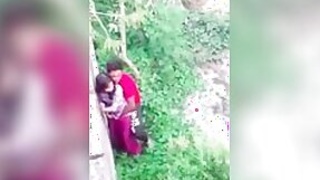 Cheating wife and lover fast-fucking on a warm May day outdoors, Desi sex mms