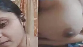 Indian college student topless in sex chat with her lover