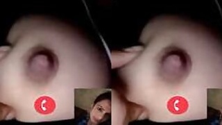 Sexy Girl Shows Her Tits On Video Call Part 1